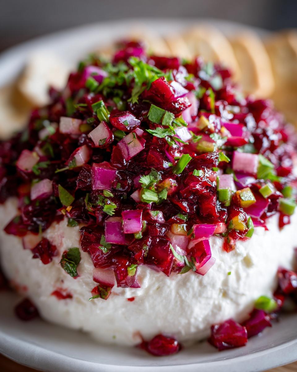 Cranberry Jalapeño Cream Cheese Dip - detail 1