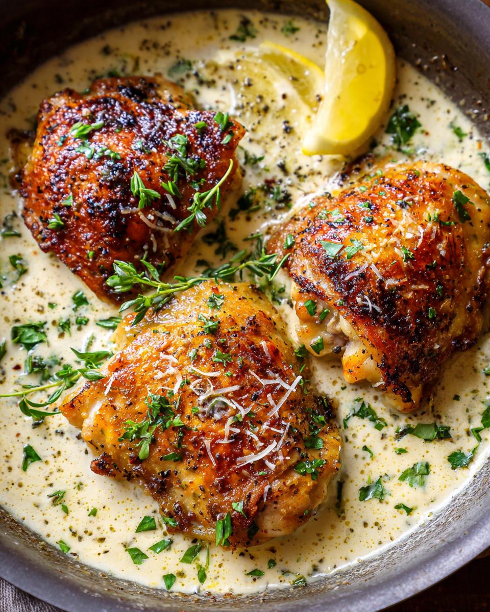 Creamy Garlic Chicken Thighs Skillet Dinner - detail 2