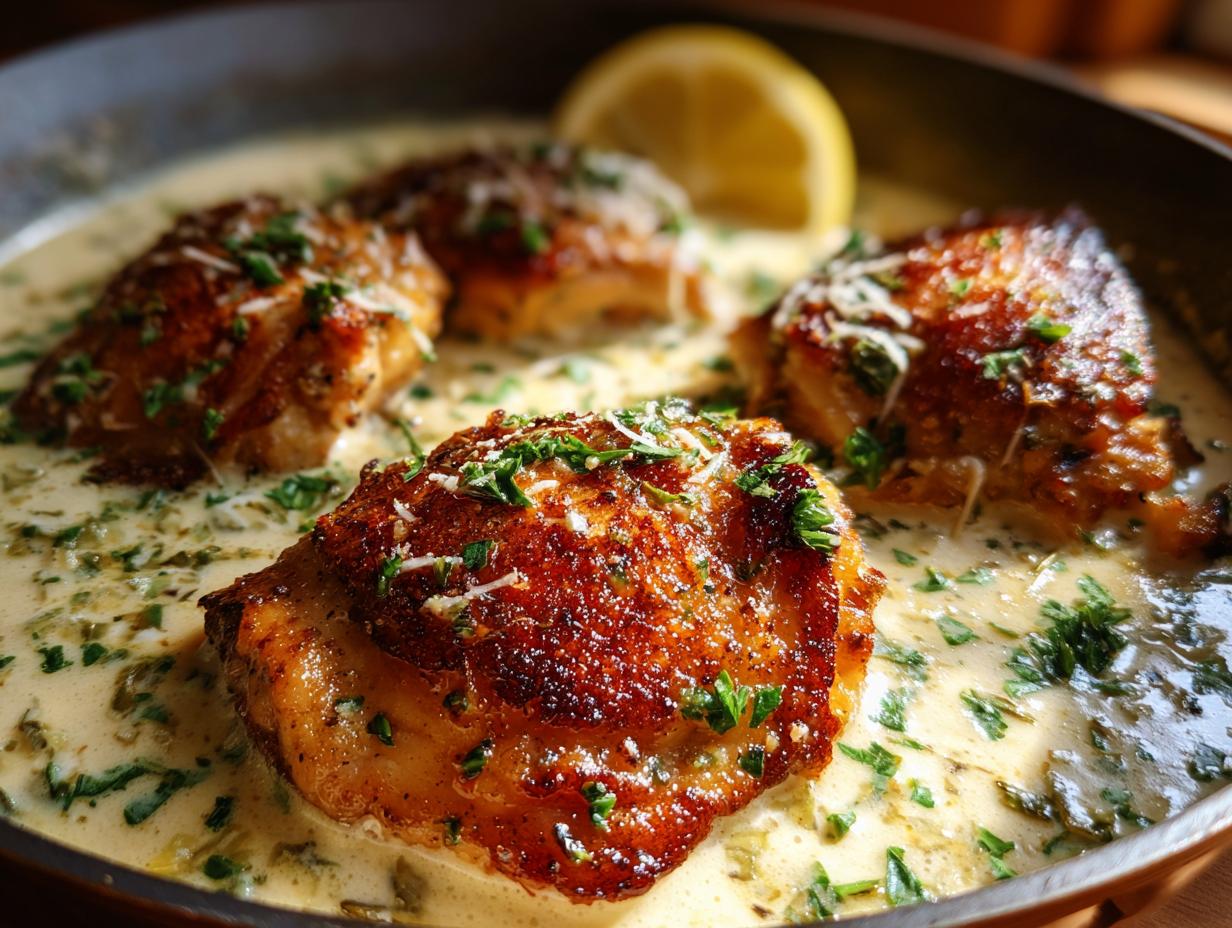 8 Amazing Creamy Garlic Chicken Thighs Skillet Dinner