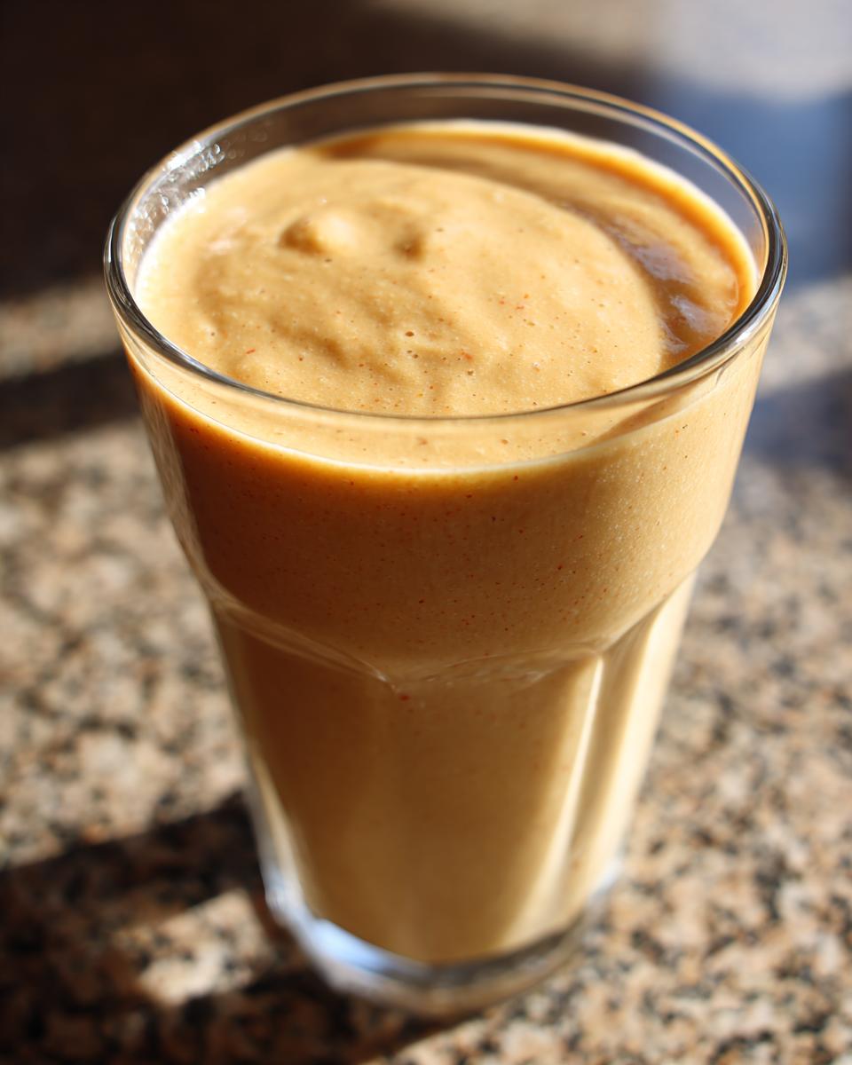 Creamy Oat Smoothie with Milk and Fruit - detail 1