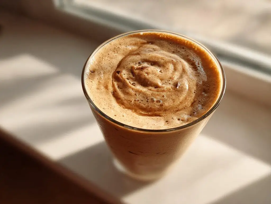 Creamy Oat Smoothie with Milk and Fruit