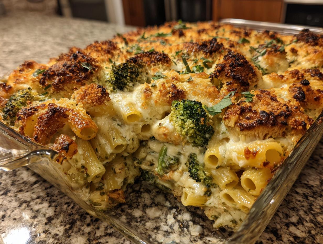 Amazing 1-Hour Creamy Pesto Chicken Pasta Bake