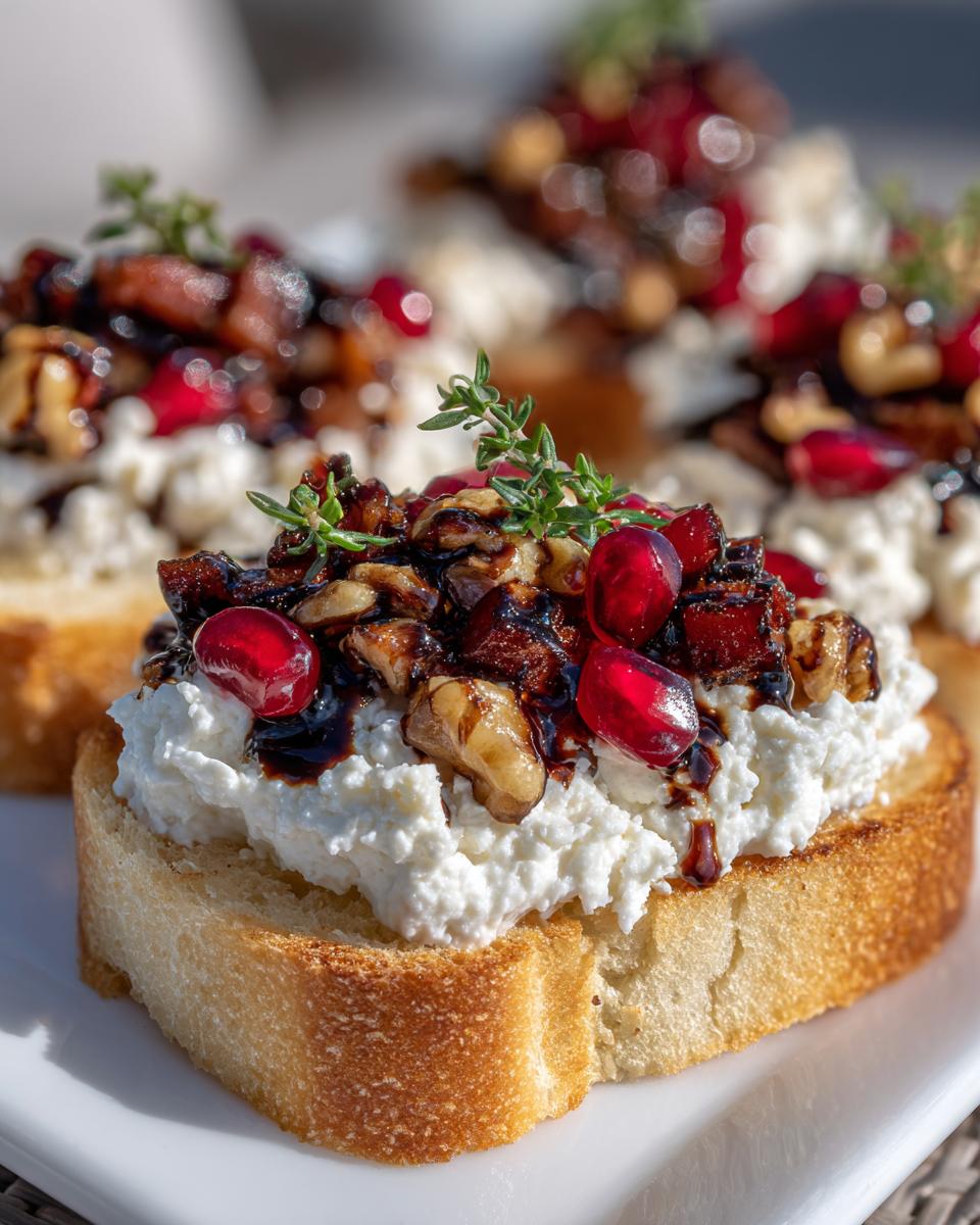Crispy Turkey Bacon Balsamic Goat Cheese Crostini - detail 1