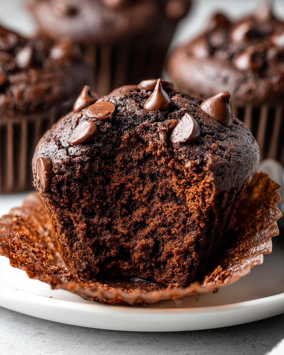 Perfect 12 Double Chocolate Greek Yogurt Muffins 5 Double Chocolate Greek Yogurt Muffins - detail 2