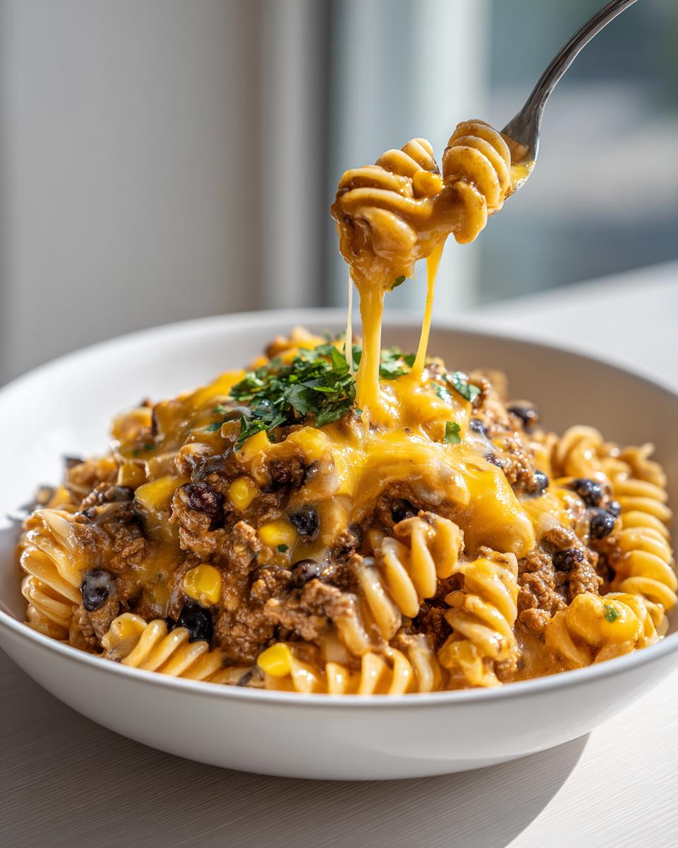 Easy One Pot Taco Pasta - detail 2