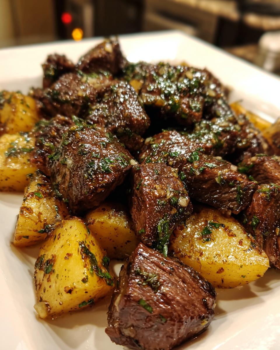 Garlic Butter Steak Bites and Potatoes - detail 1