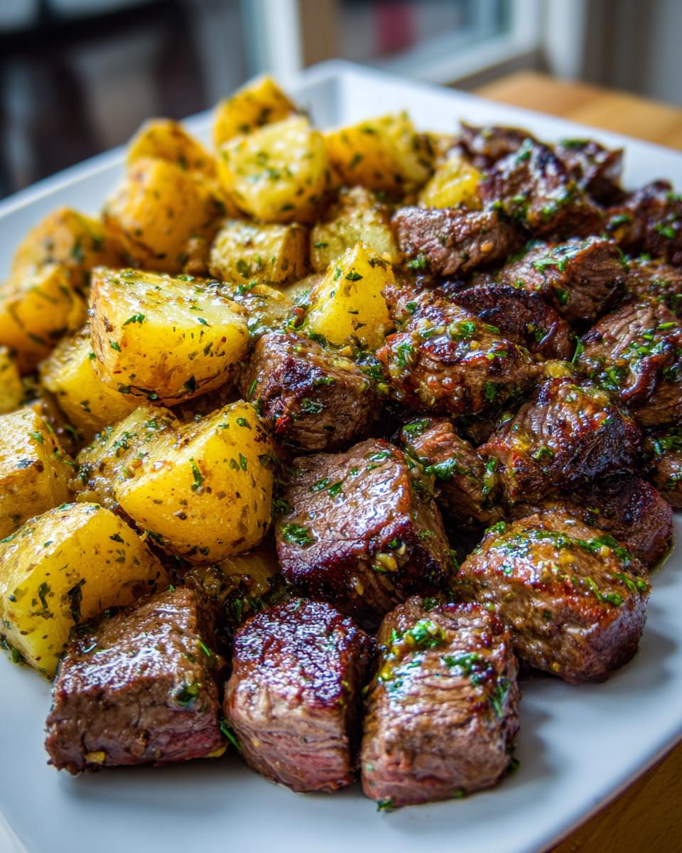 Garlic Butter Steak Bites and Potatoes - detail 2