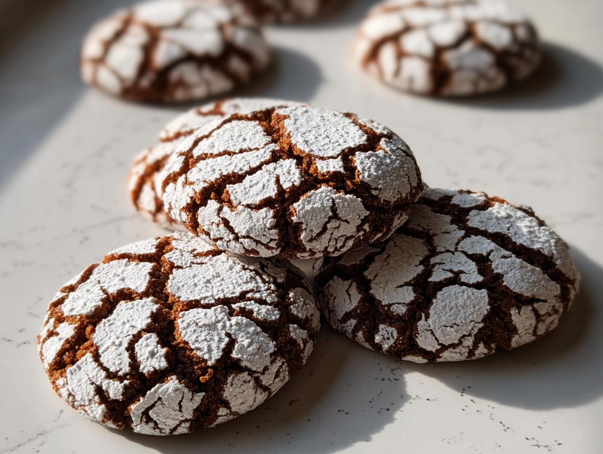 Awesome 12 Gingerbread Crinkle Cookies