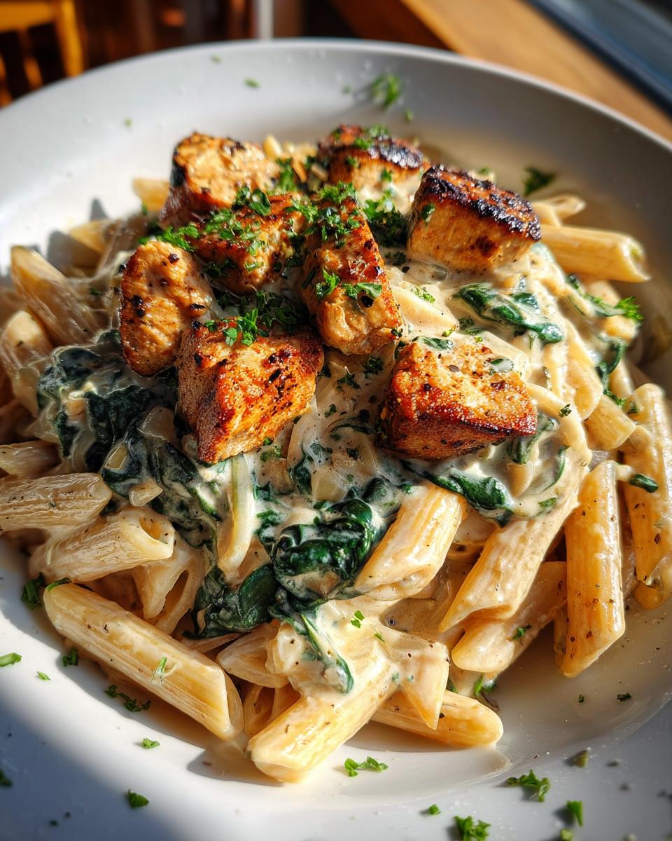 Healthy Garlic Parmesan Chicken Pasta - detail 1