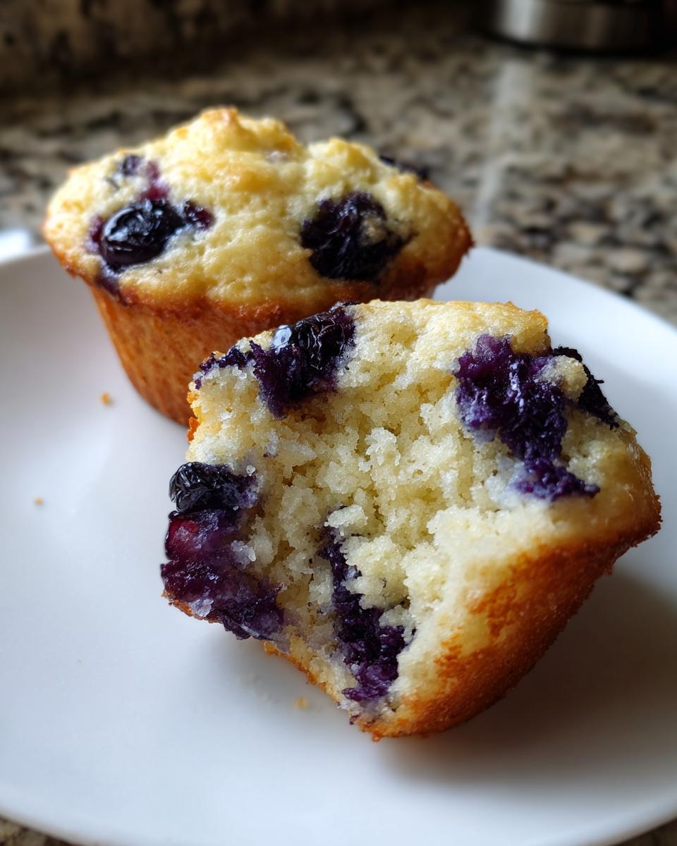 Healthy Greek Yogurt Blueberry Muffins - detail 2