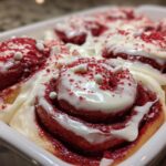 Heavenly red velvet cinnamon rolls