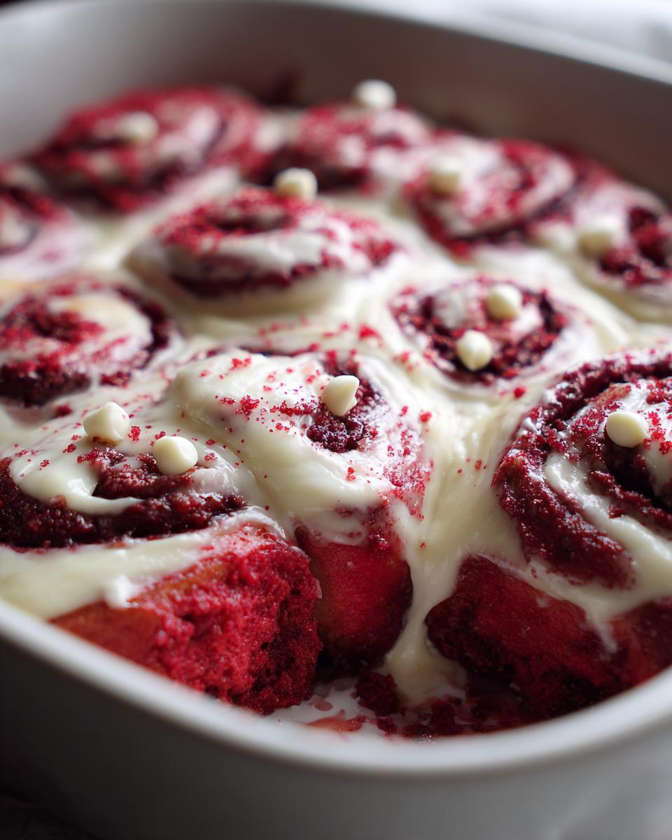 Heavenly red velvet cinnamon rolls - detail 2