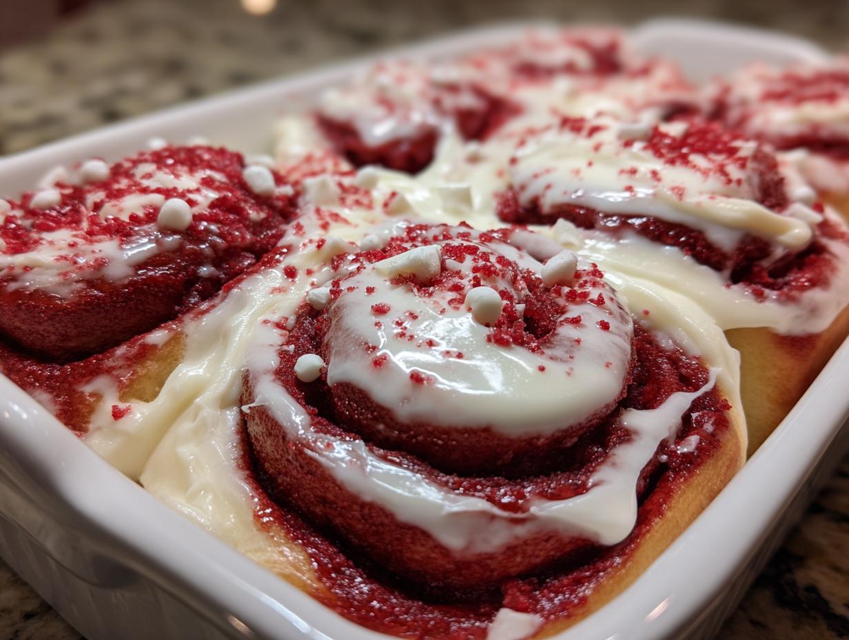 Divine 12 Heavenly red velvet cinnamon rolls