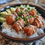 Honey Garlic Salmon Rice Bowls