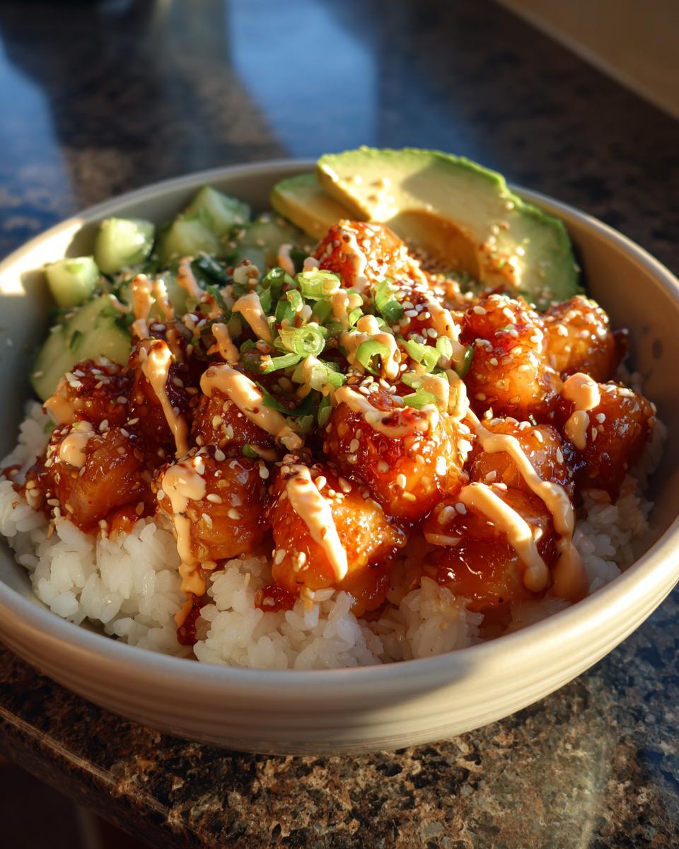 Honey Garlic Salmon Rice Bowls - detail 2