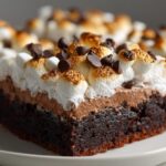 Hot Chocolate Brownie Squares