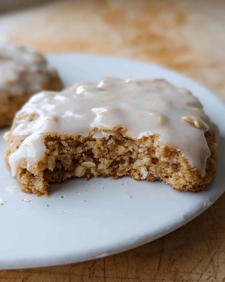 Iced oatmeal cookies - detail 1
