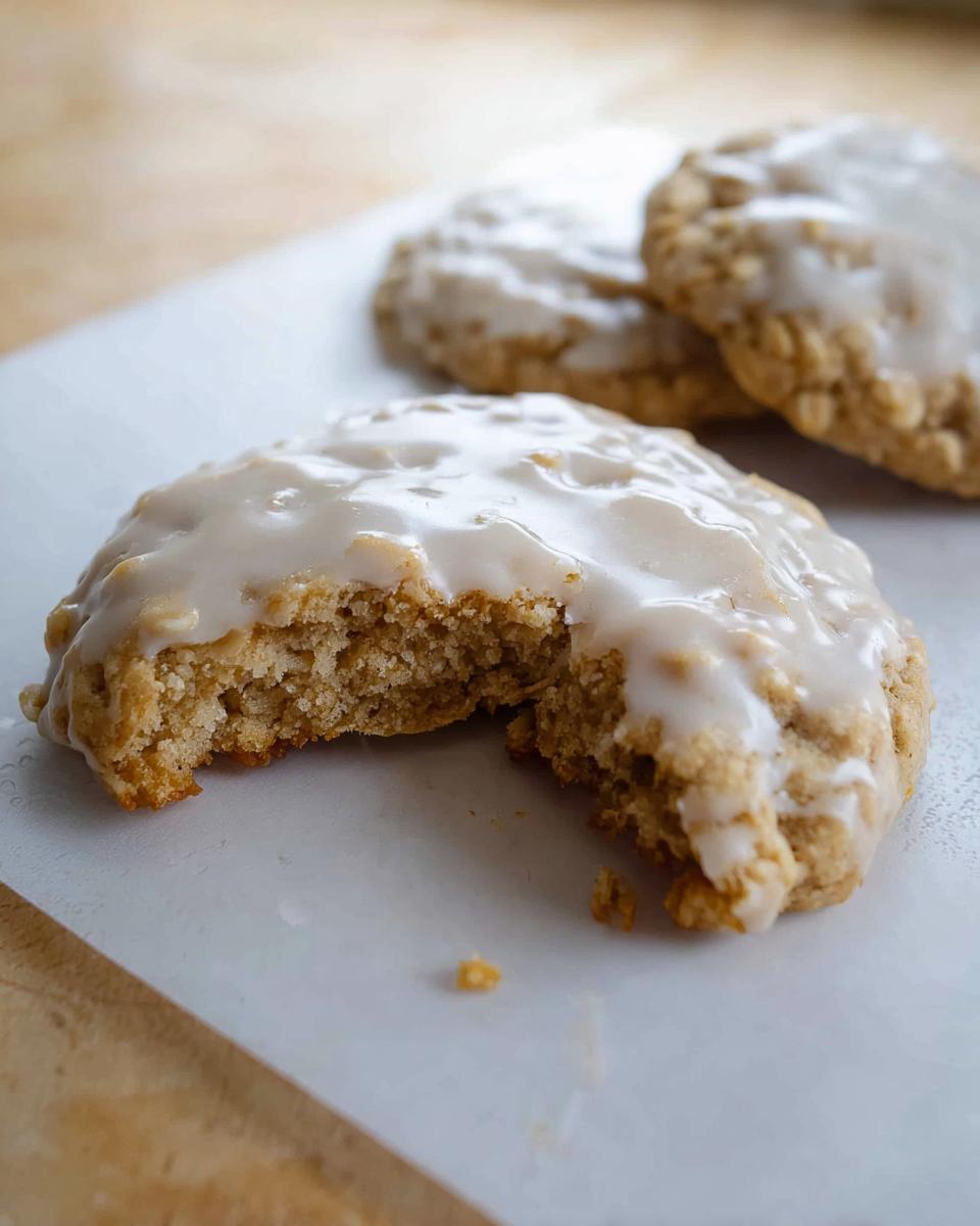 Iced oatmeal cookies - detail 2