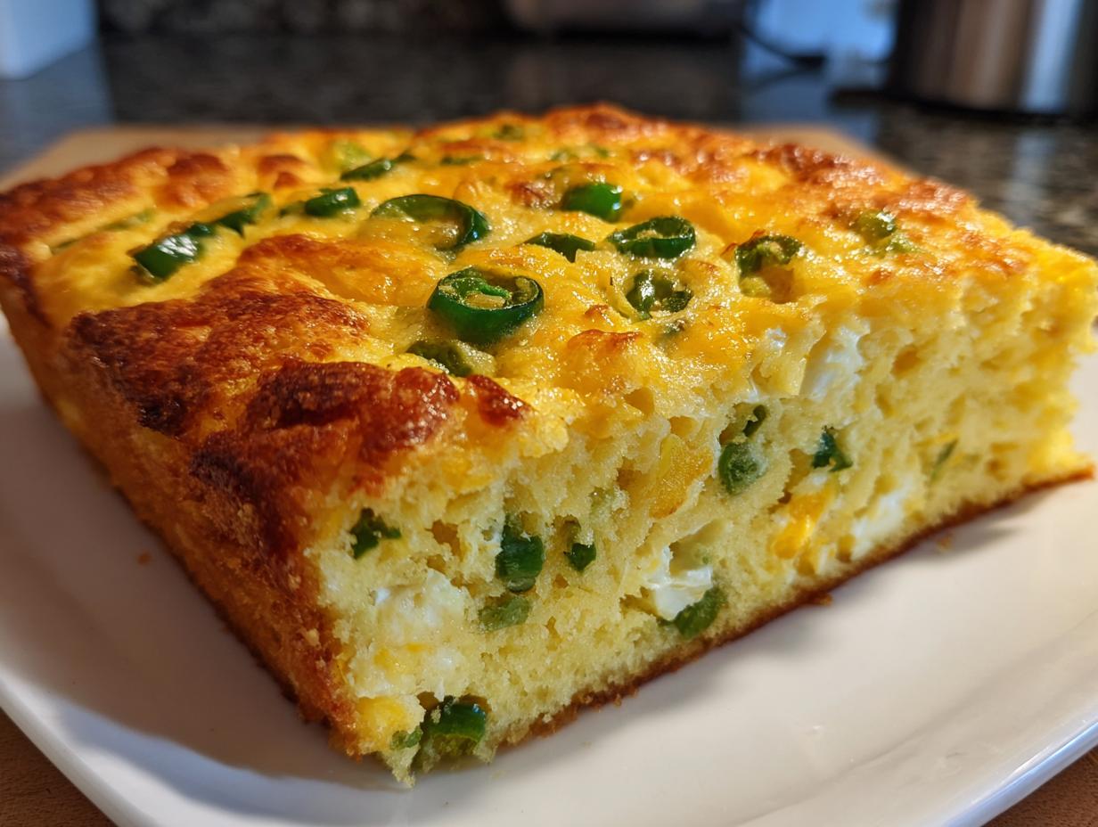 Jalapeño Cheddar Cornbread: 1 Fluffy Bite