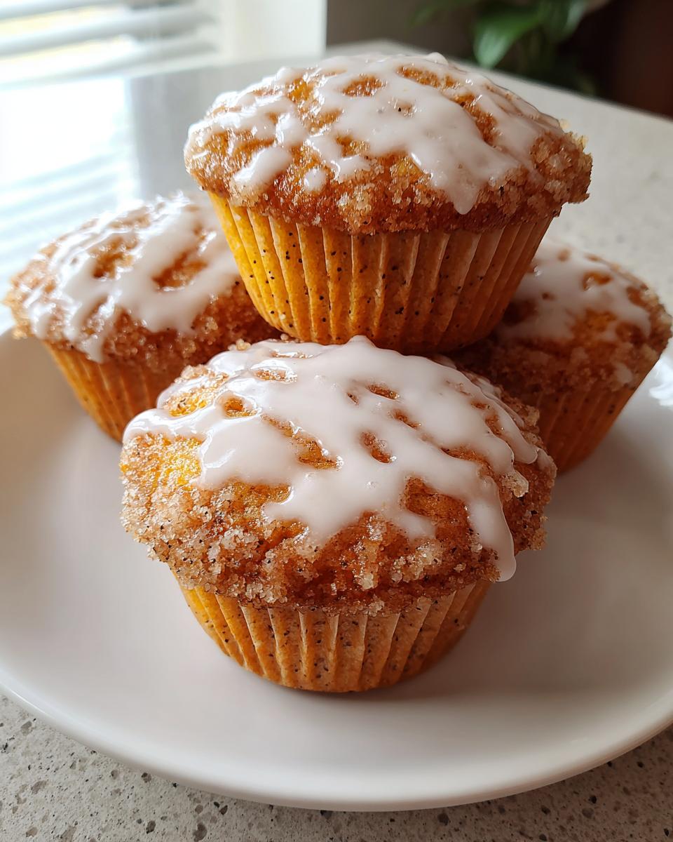 Lemon Poppy Seed Muffins with Glaze - detail 1