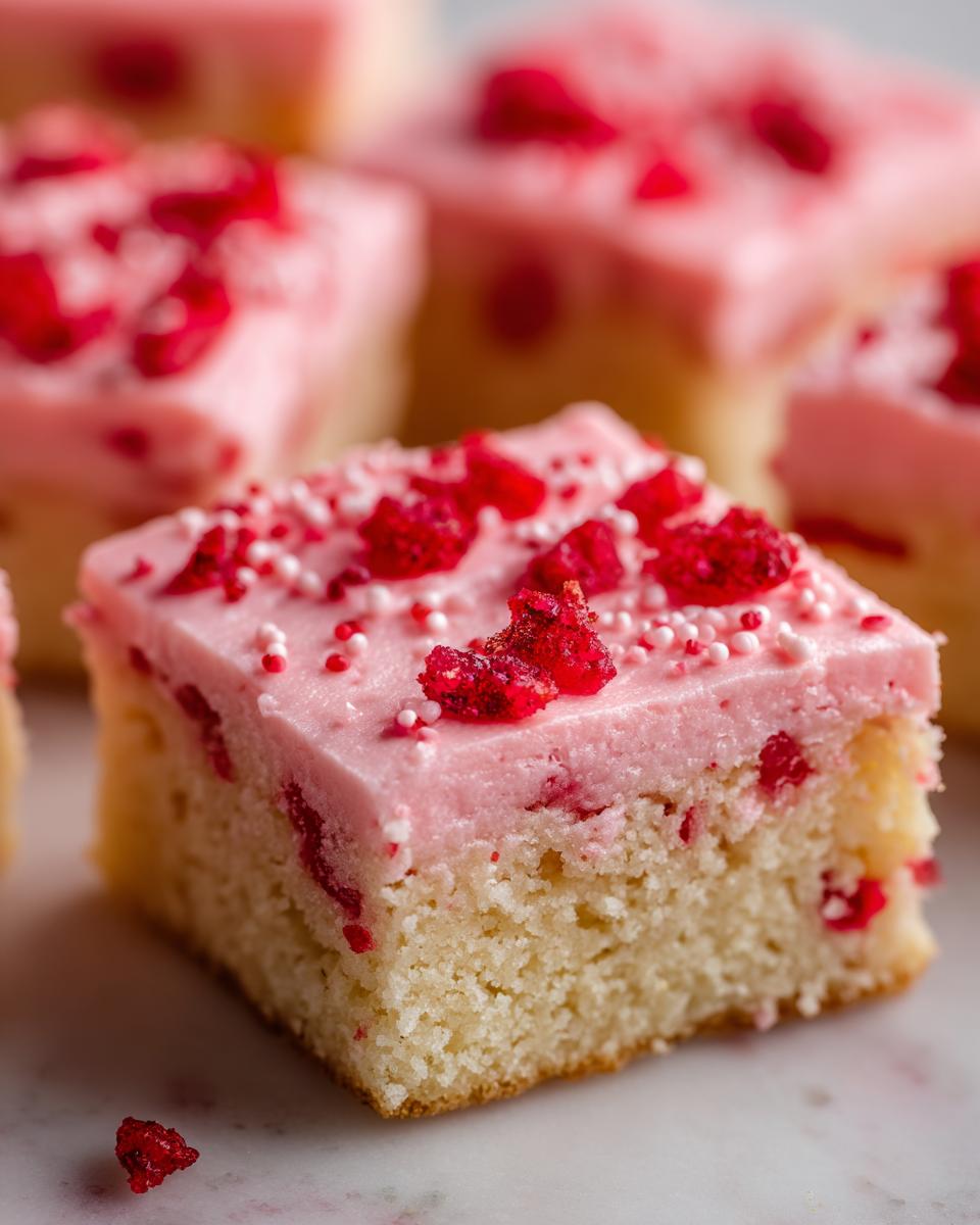 Maraschino cherry sugar cookie bars - detail 1