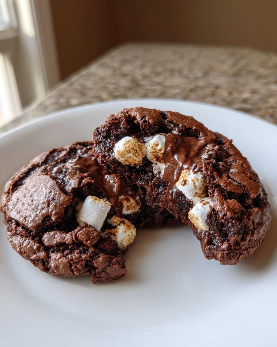 Marshmallow cocoa cookies - detail 2