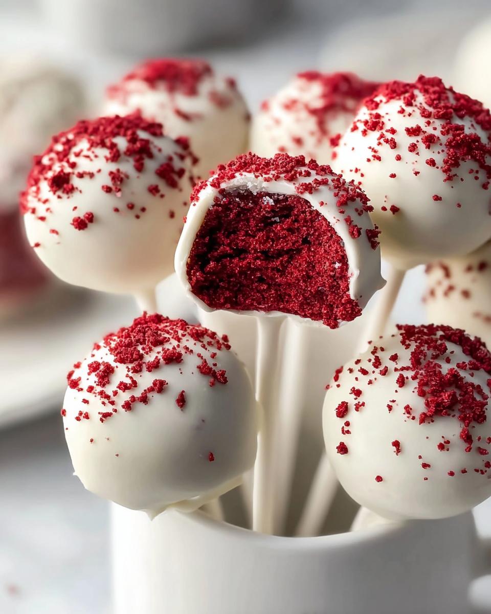 Moist Red Velvet Cake Pops: 3 Great Bites 4 Moist Red Velvet Cake Pops - detail 1