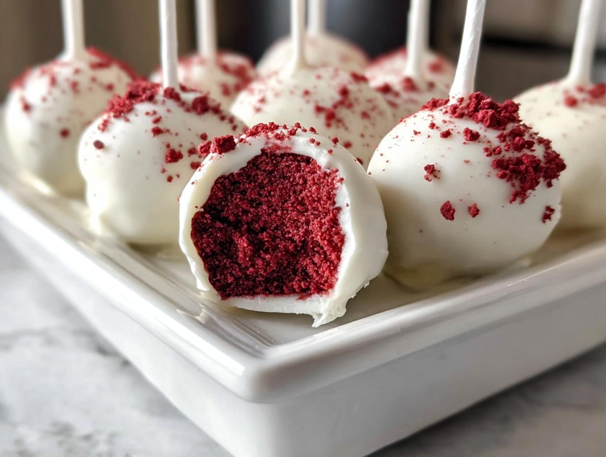 Moist Red Velvet Cake Pops