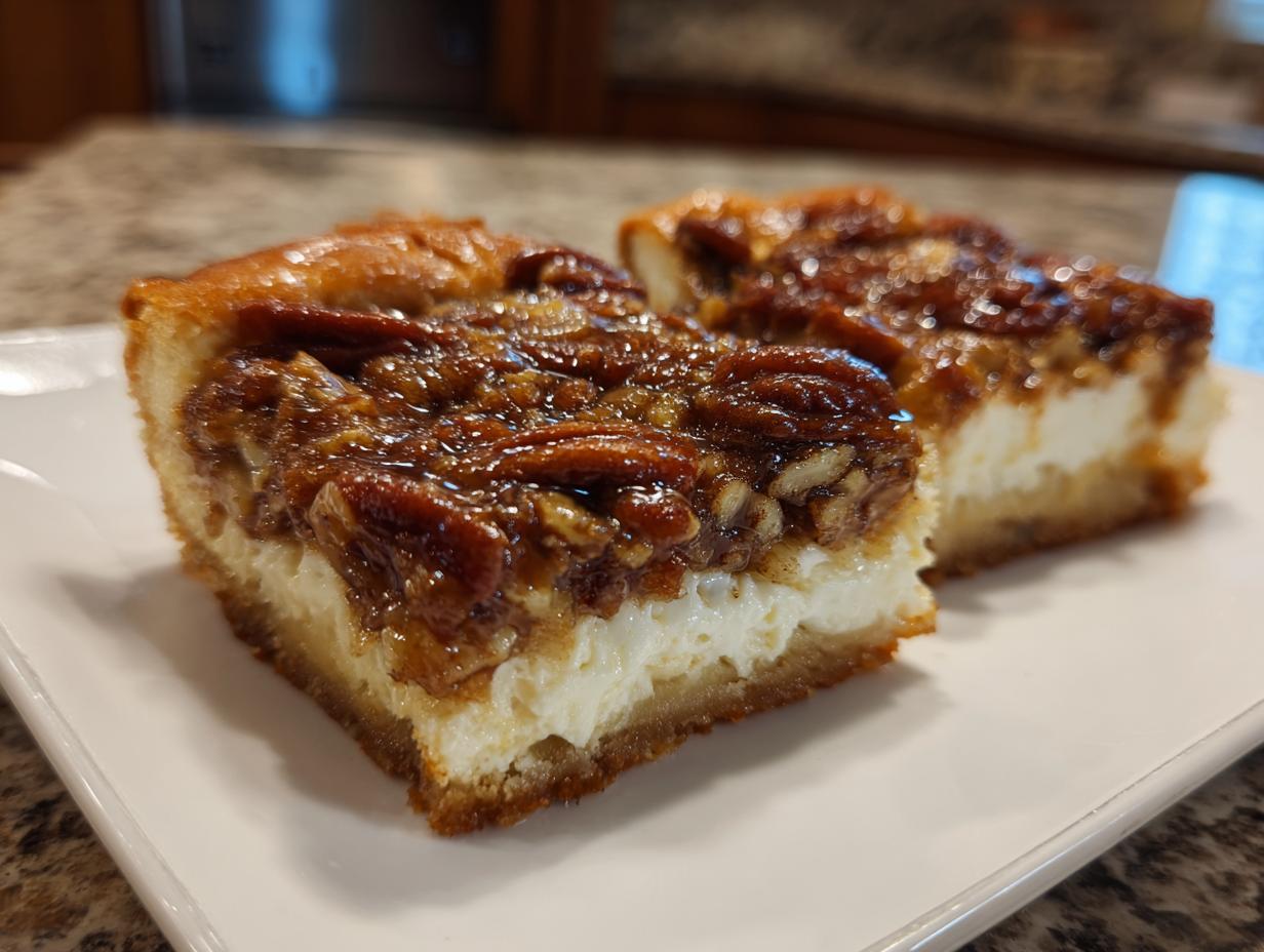 Pecan pie cheesecake bars