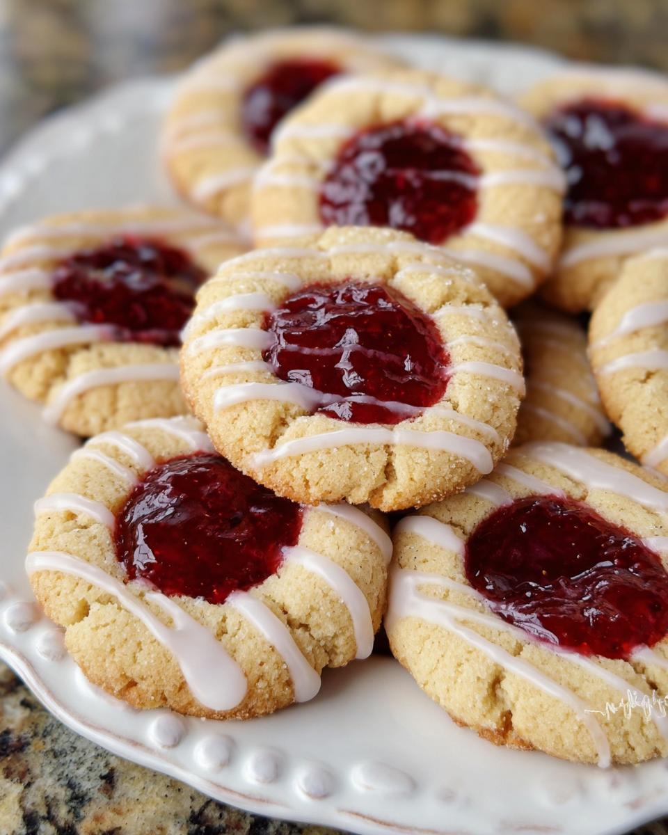 Raspberry Thumbprint Cookies​ - detail 1