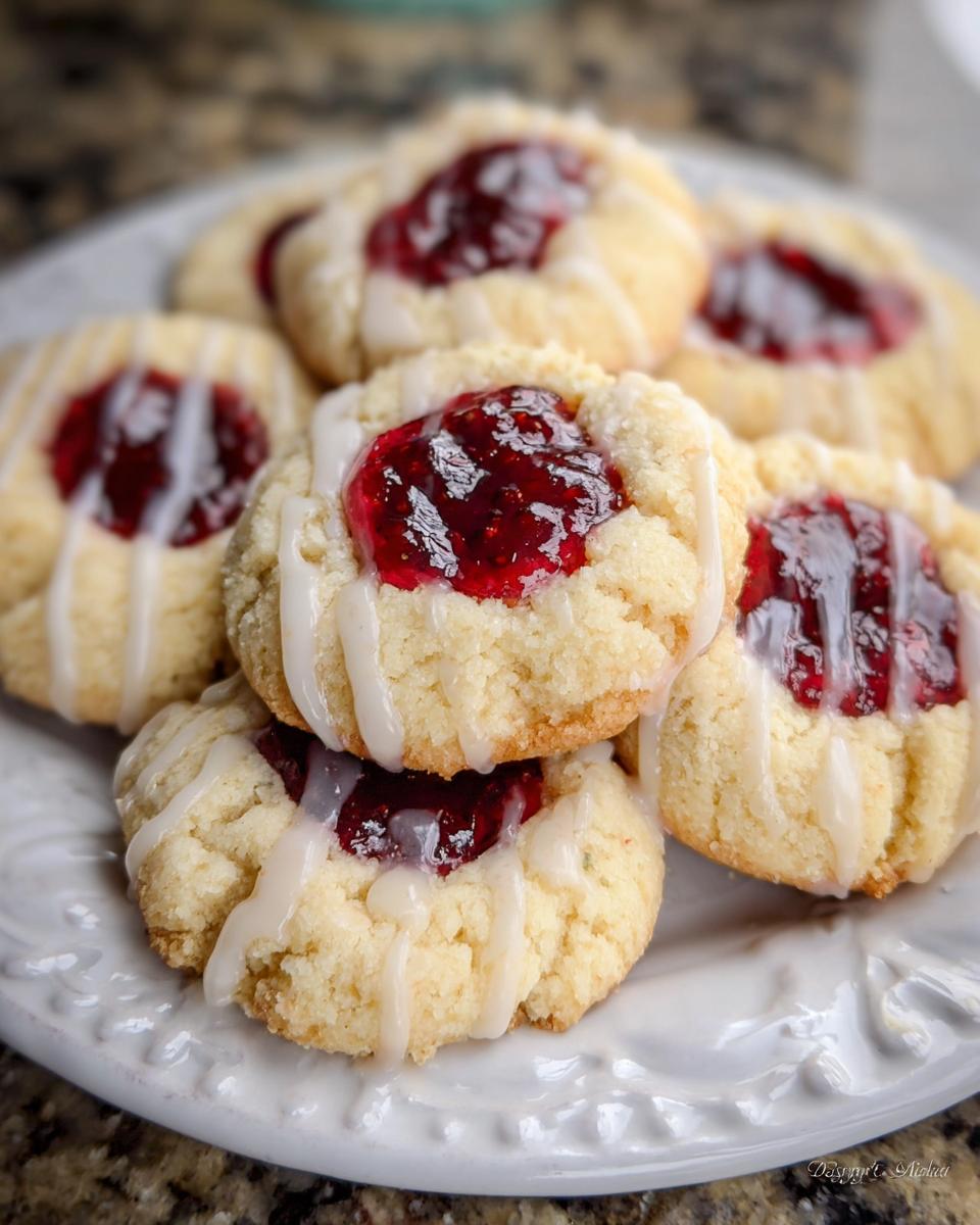 Raspberry Thumbprint Cookies​ - detail 2