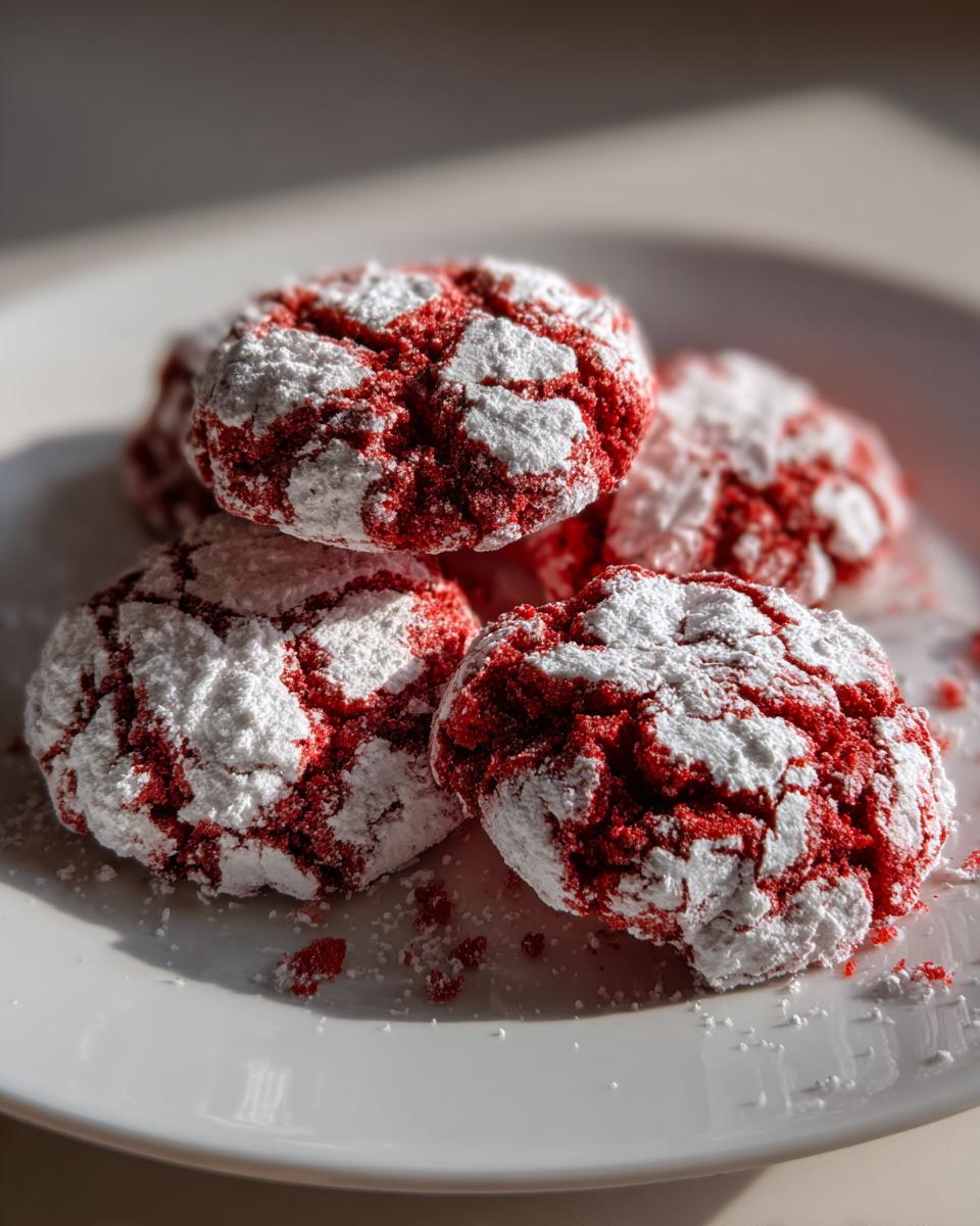 Amazing 10 Red Velvet Crinkle Cookies 4 Red Velvet Crinkle Cookies - detail 1