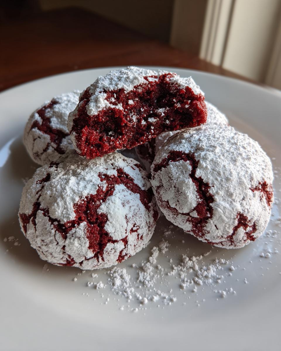 Amazing 10 Red Velvet Crinkle Cookies 5 Red Velvet Crinkle Cookies - detail 2