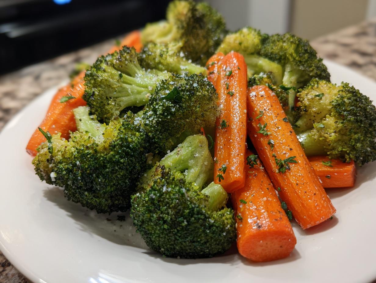 Roasted Broccoli and Carrots: 25 Minute Marvel 5 Roasted Broccoli and Carrots - detail 2