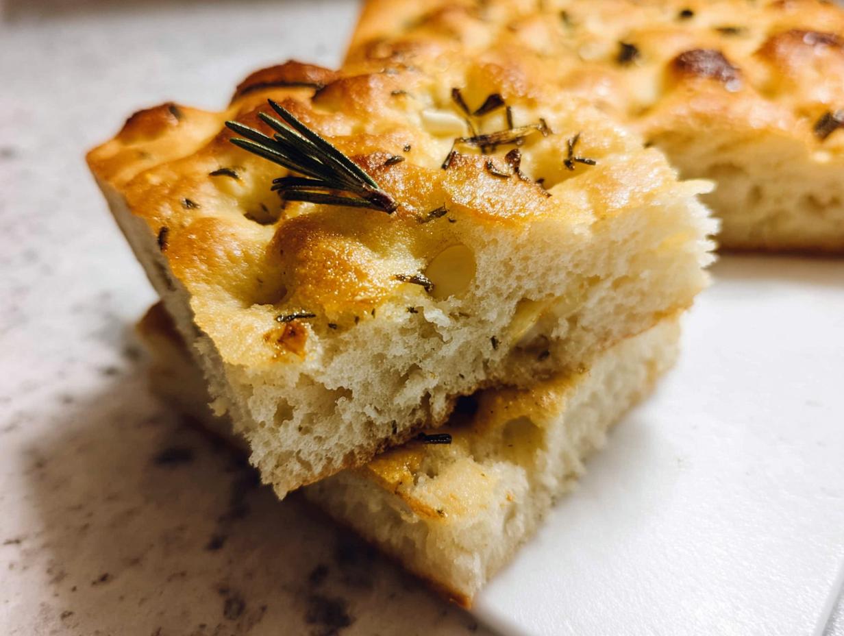 Amazing Roasted Garlic Rosemary Focaccia Bread 1