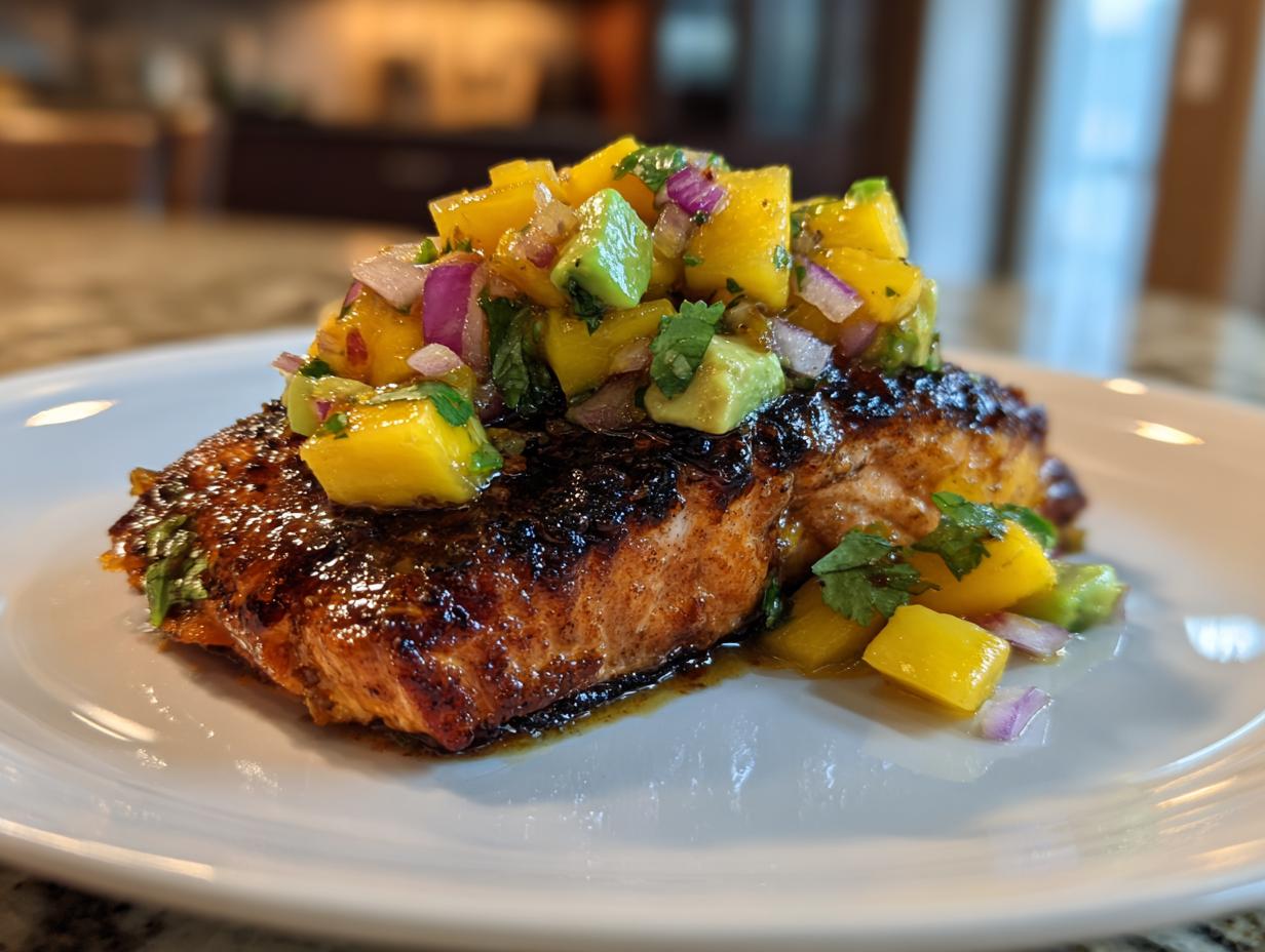 Salmon with Mango Salsa: 4 Simple Steps