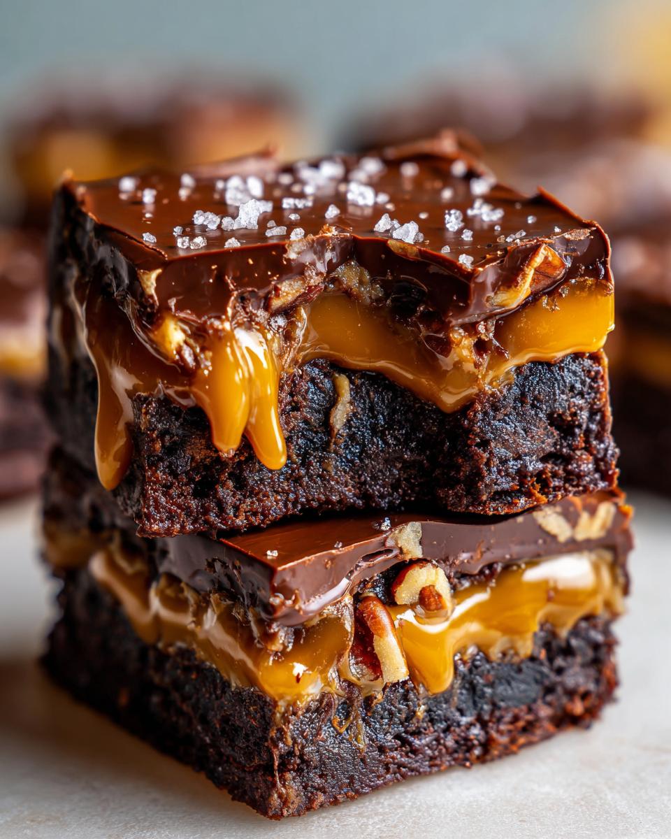 Killer 3-Layer Salted Caramel Turtle Brownies 5 Salted Caramel Turtle Brownies - detail 2
