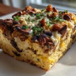 Savory Mushroom and Herb Breakfast Strata