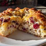 Savory turkey and cranberry crescent ring