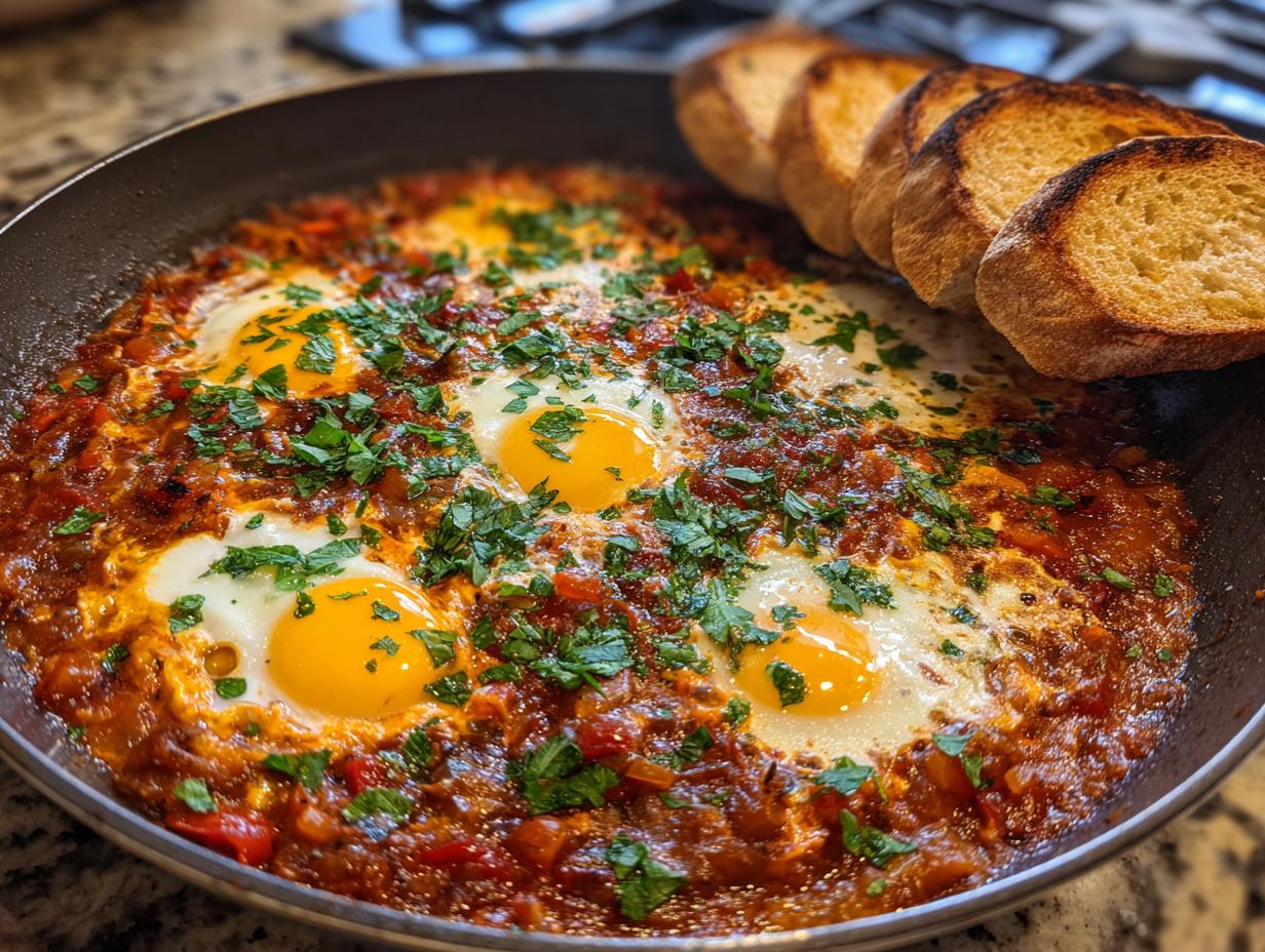 Amazing 30-Minute Shakshuka with Pita or Crusty Bread