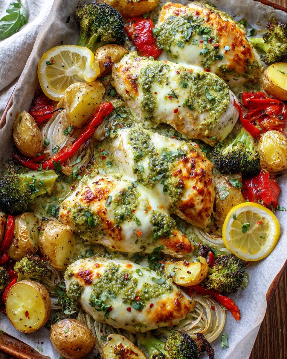 Sheet Pan Creamy Pesto Chicken Bake - detail 2