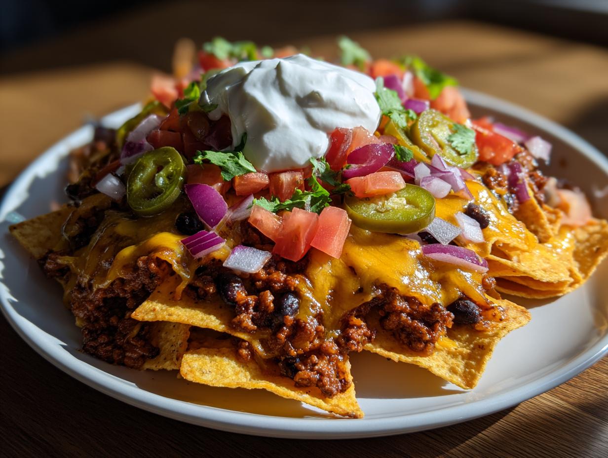 Sheet Pan Nachos: 1 Amazing Cheesy Bite