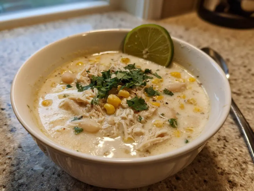 Slow Cooker Creamy Chicken White Chili