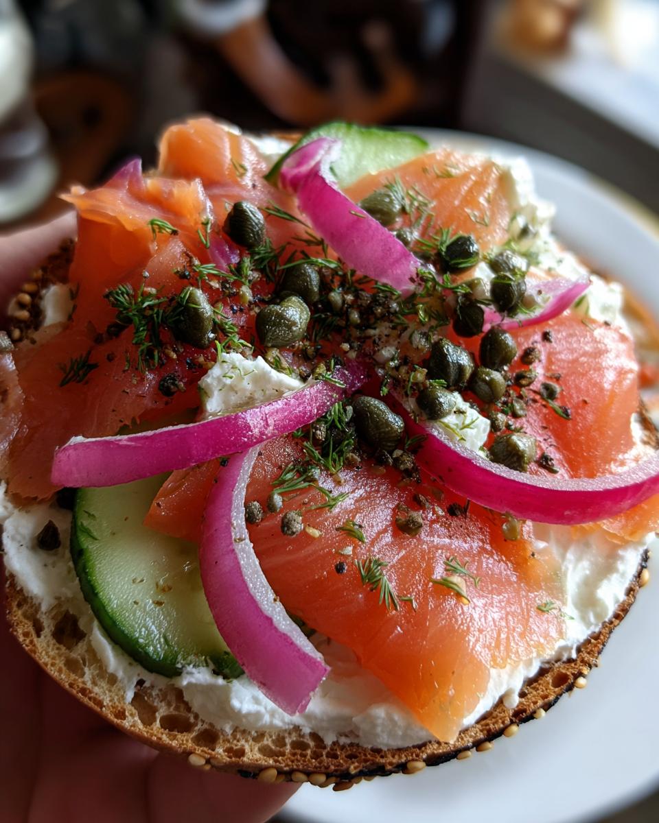 Smoked Salmon Dill Breakfast Bagel - detail 2