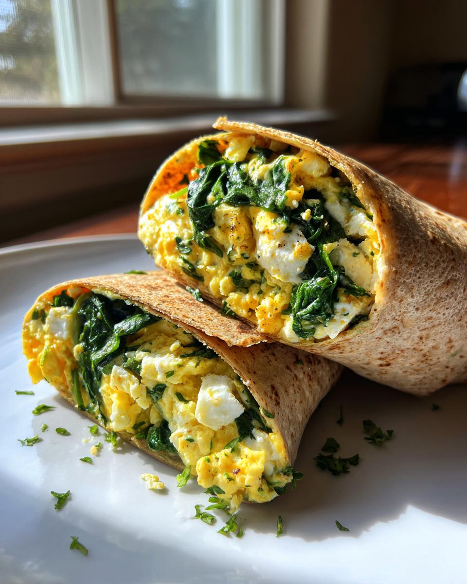 Spinach Feta Breakfast Wrap - detail 1