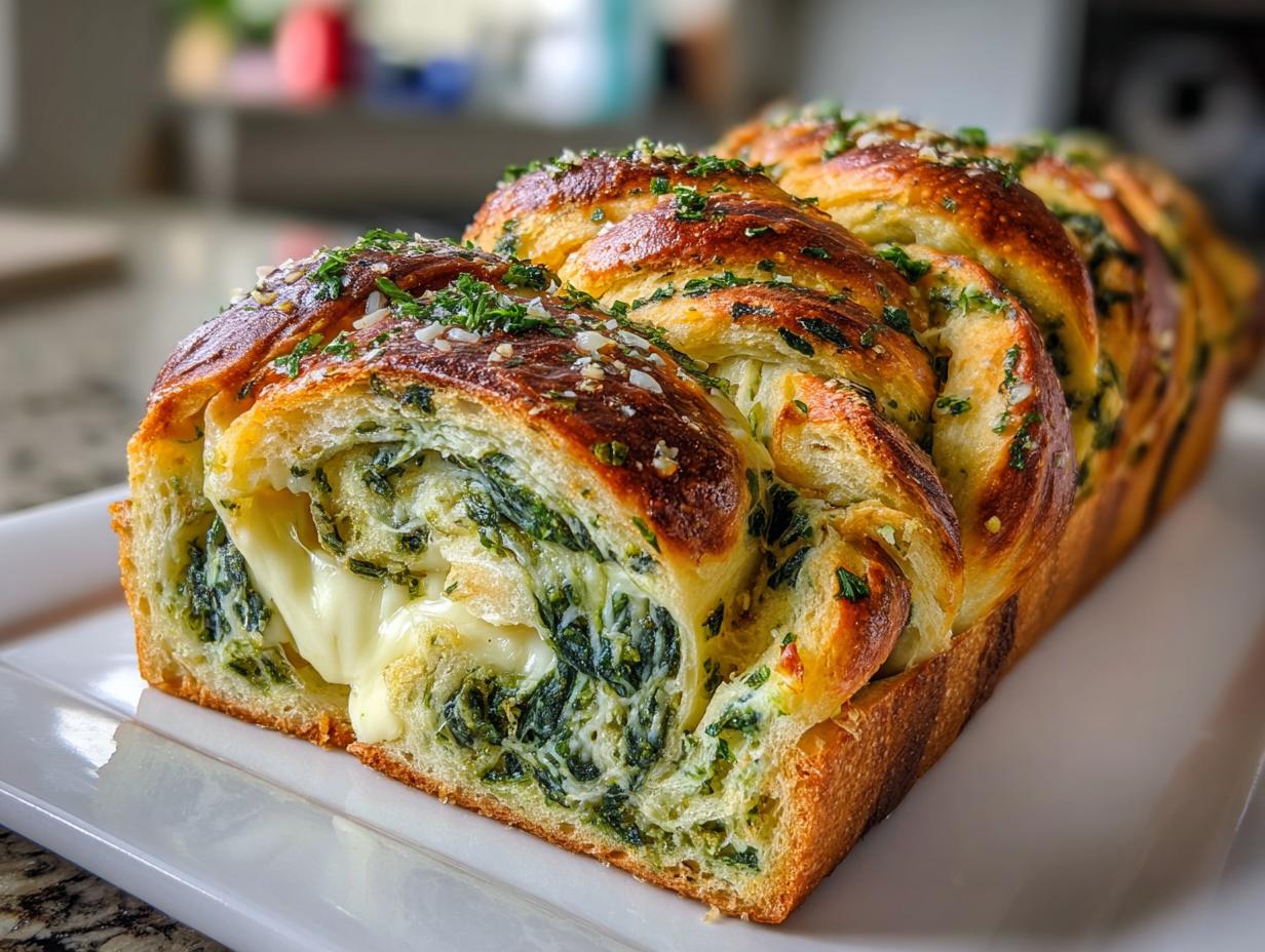 Amazing 1 Spinach and Cheese Stuffed Braided Bread