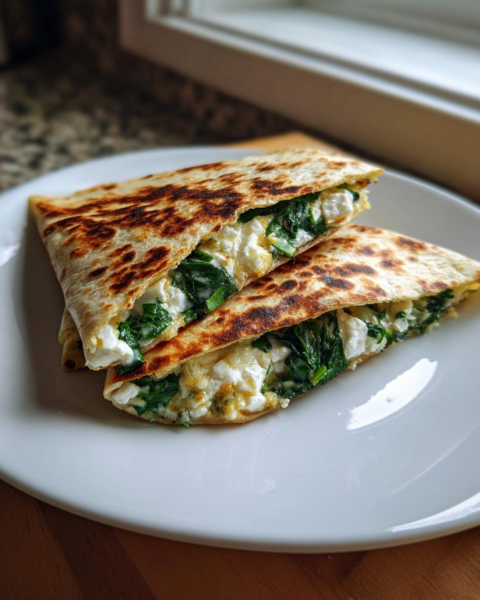 Spinach and Feta Quesadillas - detail 1