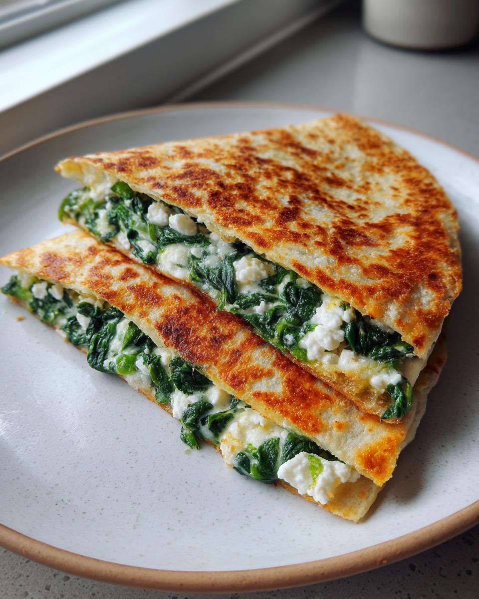 Spinach and Feta Quesadillas - detail 2