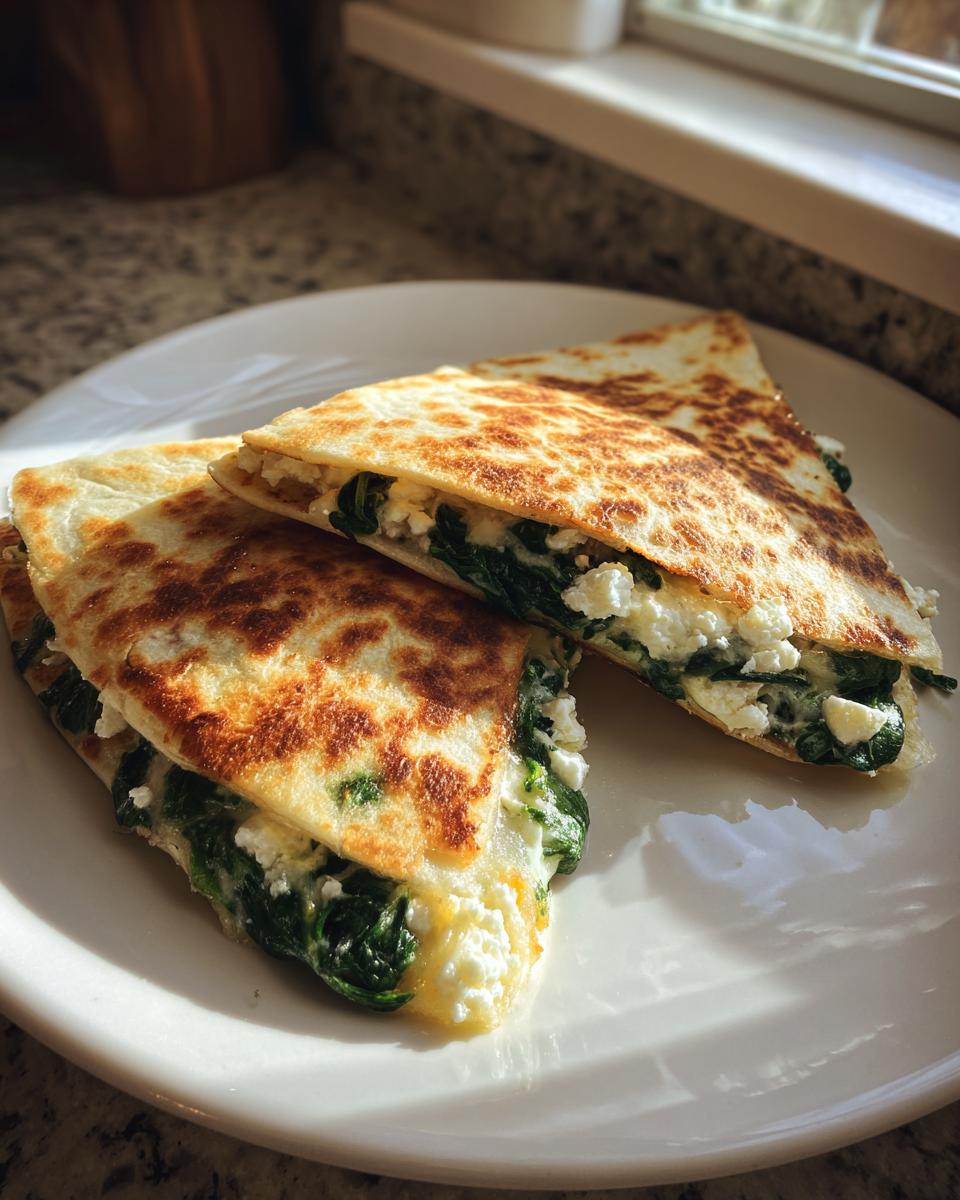 Spinach and Feta Quesadillas: 1 Simple Trick