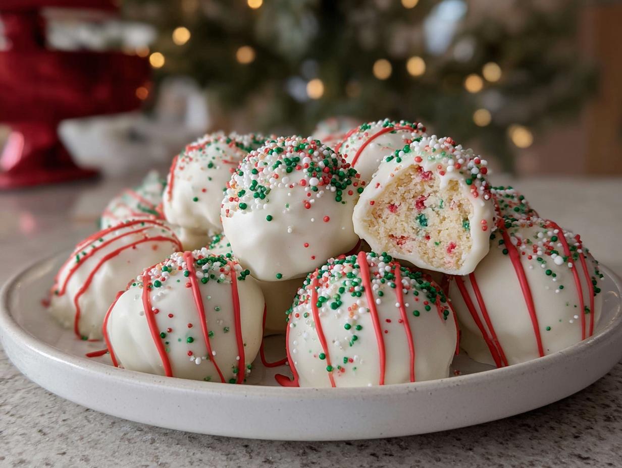 5 Minute Tree Cake Truffles with Little Debbies Cakes for holiday